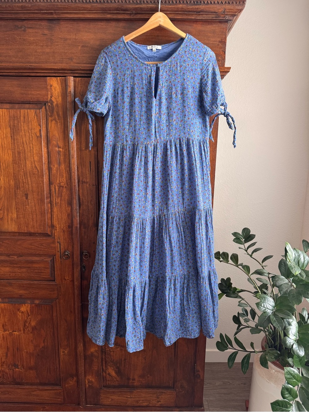 Madewell Tiered Floral Midi Dress